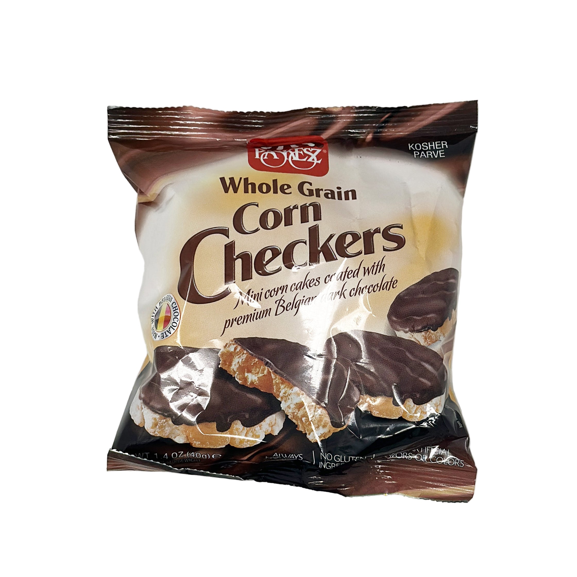 Paskesz Whole Grain Corn Checkers 1.4 oz– Miami Kosher Food
