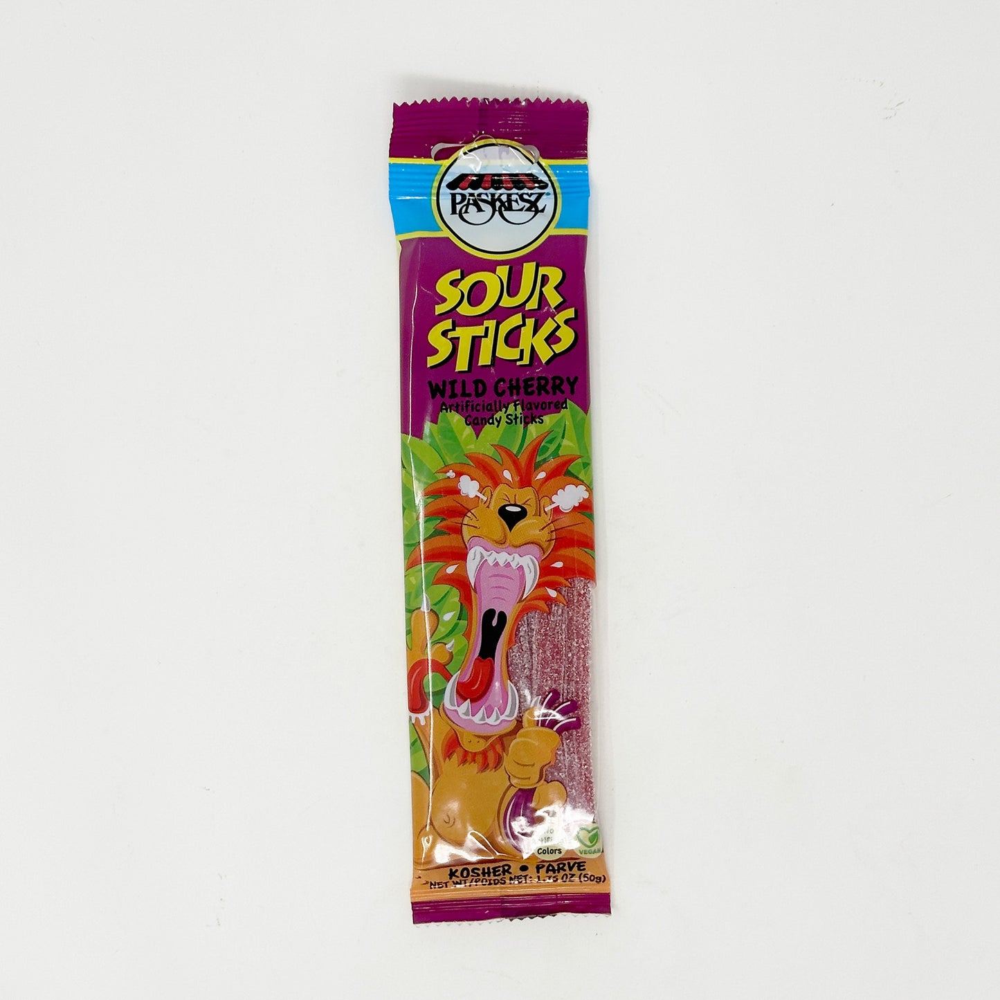 Paskesz Sour Sticks Wild Cherry 1.75 oz