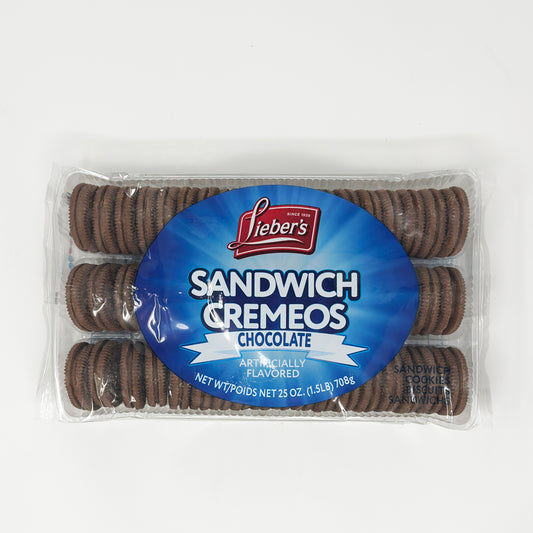 Lieber's Sandwich Cremeos Chocolate 25 oz