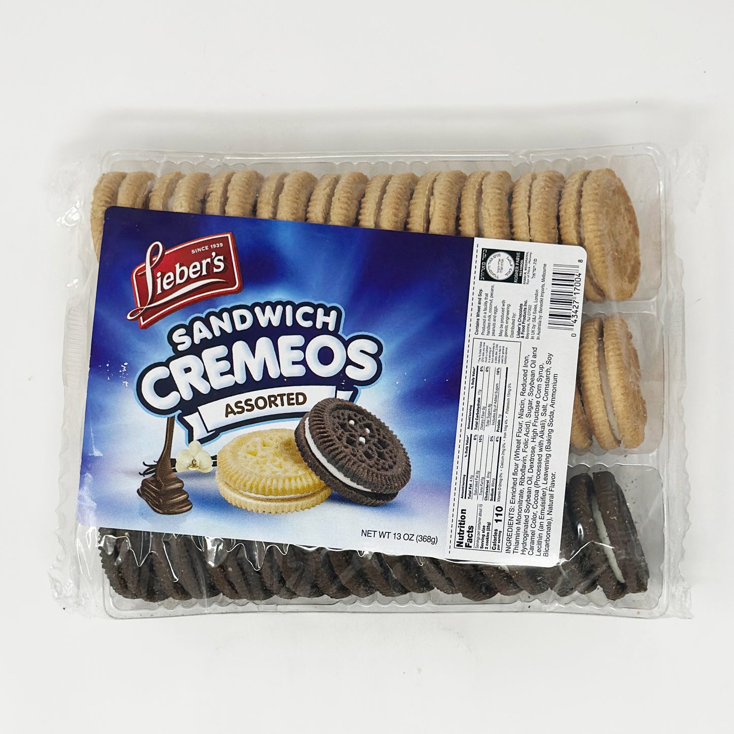 Lieber's Sandwich Cremeos Assorted 13 oz