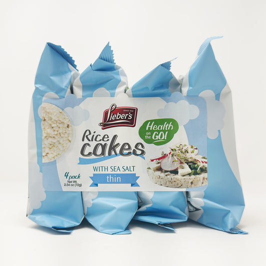 Lieber's Rice Cakes Sea Salt Thin 4 pck