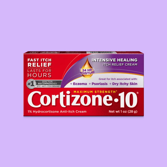 Cortizone-10 Maximum Strength Intensive Healing Itch Relief Cream, 1% Hydrocortisone, Fast-Acting, Anti-Itch Cream for Bug Bites, Rash, Eczema, Psoriasis, Poison Ivy, Oak, Sumac & More, 1 oz