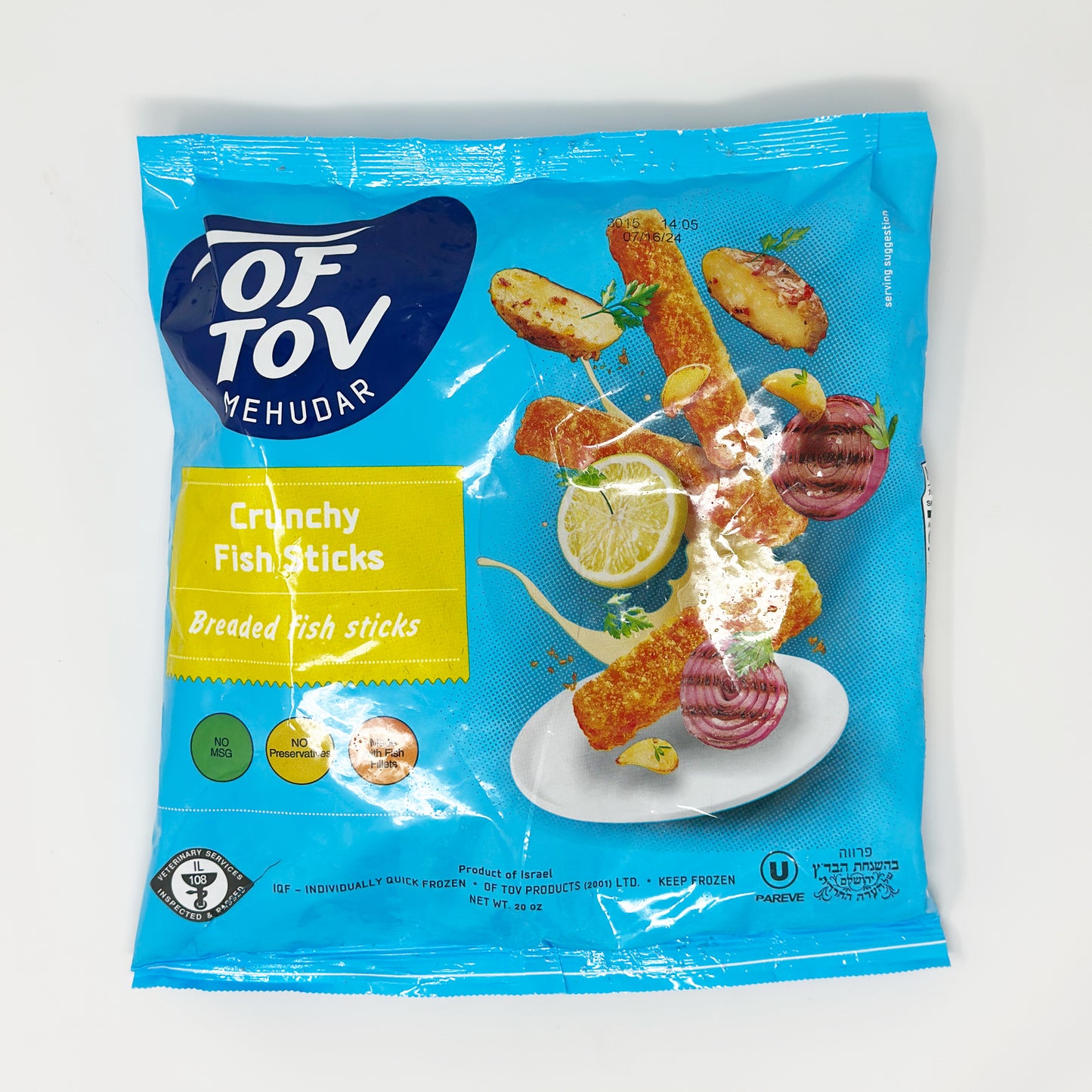 Of Tov Crunchy Fish Sticks 20 oz