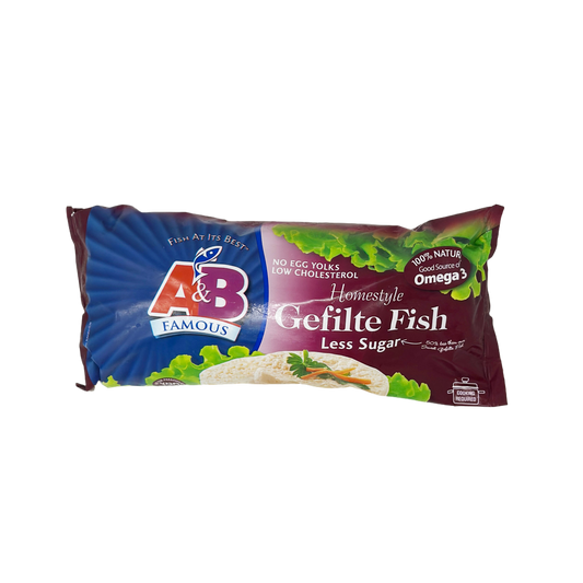 A&B Less Sugar Gefilte Fish 20 oz