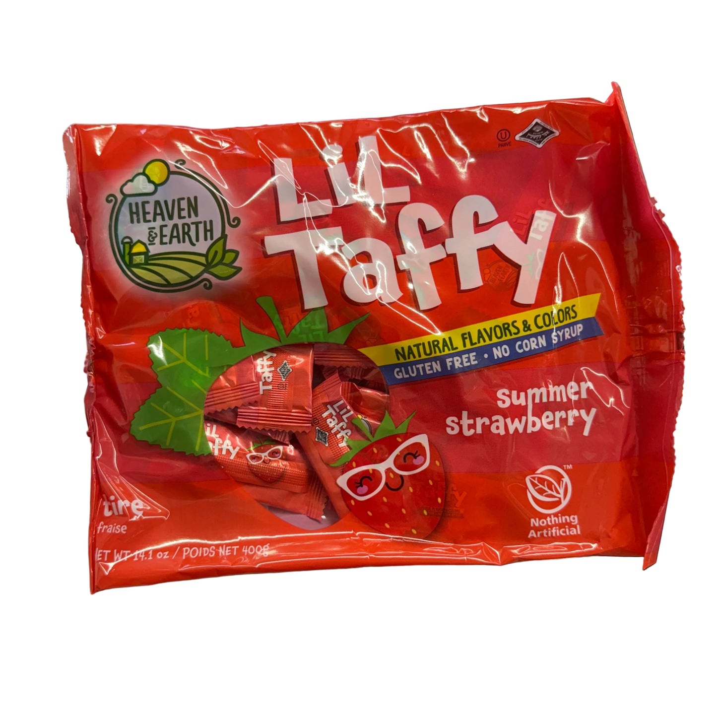 Red package of Lil Taffy Summer Strawberry candy