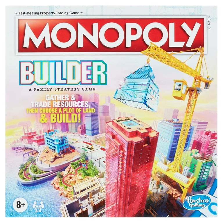 Monopoly Builder Board Game, Board Games for Kids and Adults