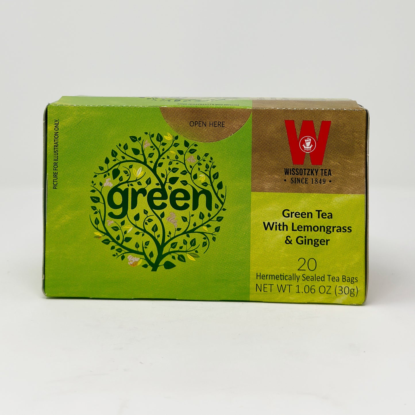 Wissotzky Green Tea With Lemongrass & Ginger 1.06 oz