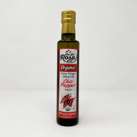 De La Rosa Organic Chili Pepper Olive Oil 8.5 fl oz