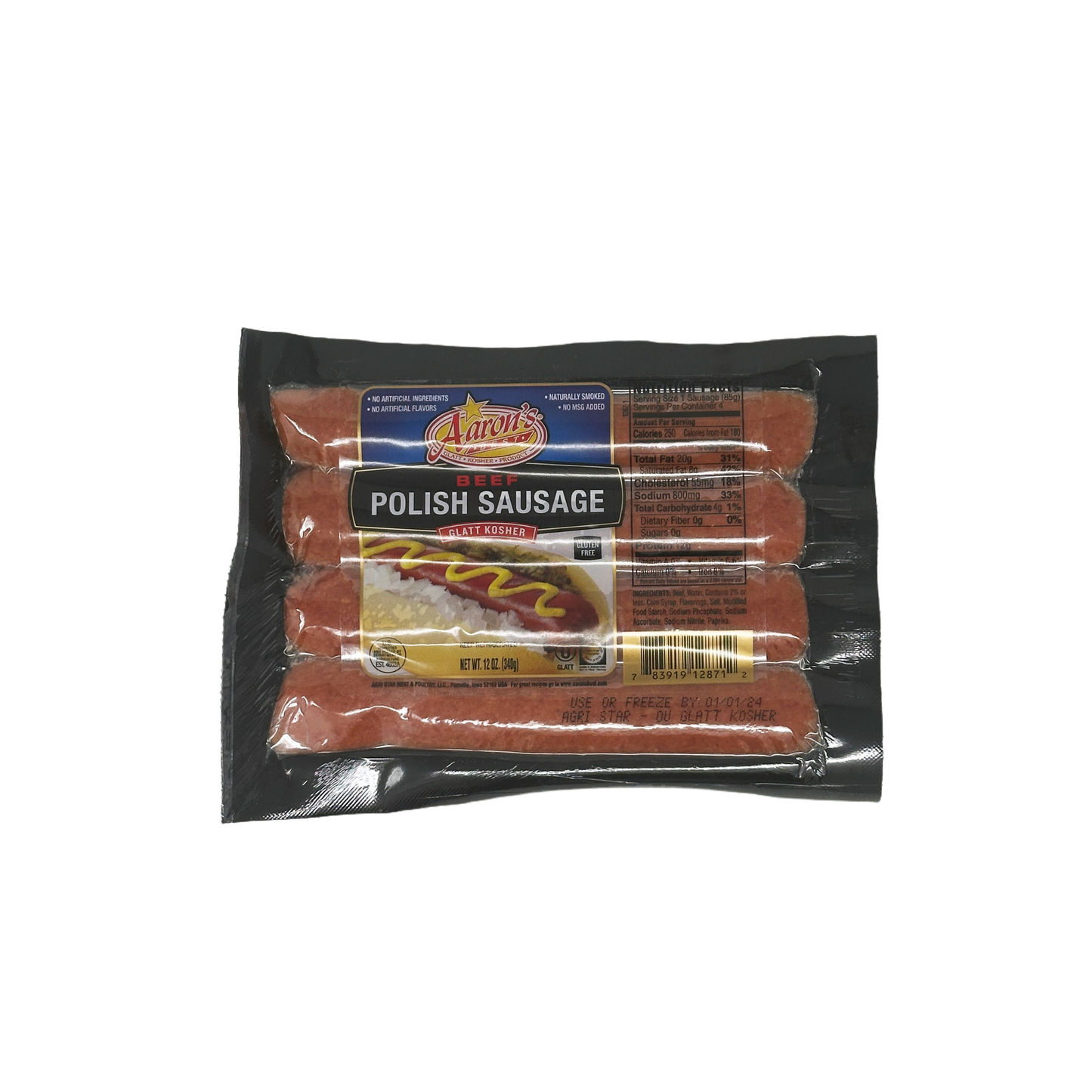 Aaron's Polish Sausage 12 oz