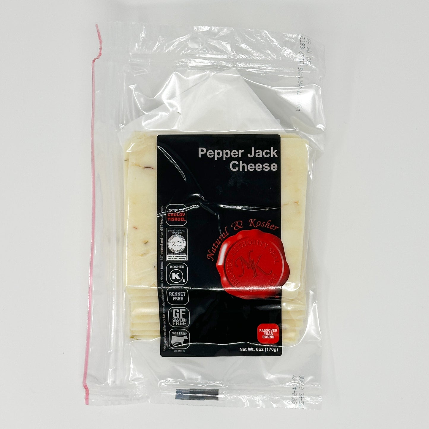 Natural & Kosher Sliced Pepper Jack 6 oz