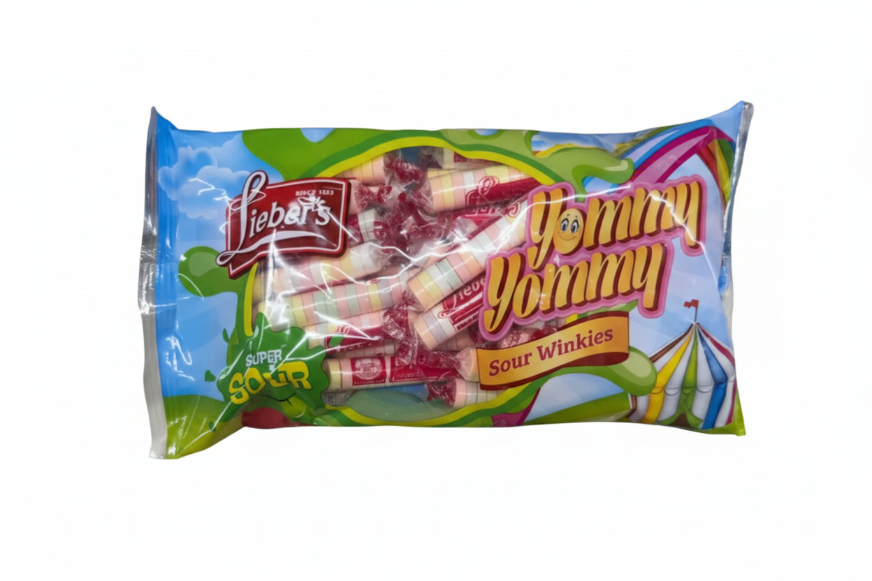 Packaged candy with colorful design 
