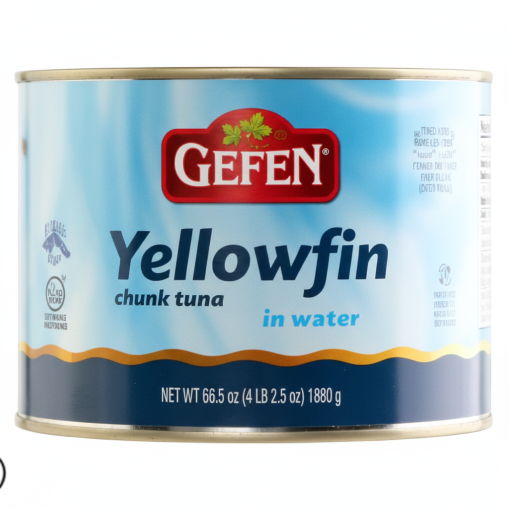 GEFEN 66 OZ YELLOWFIN CHUNK LITE TUNA IN WATER - Passover