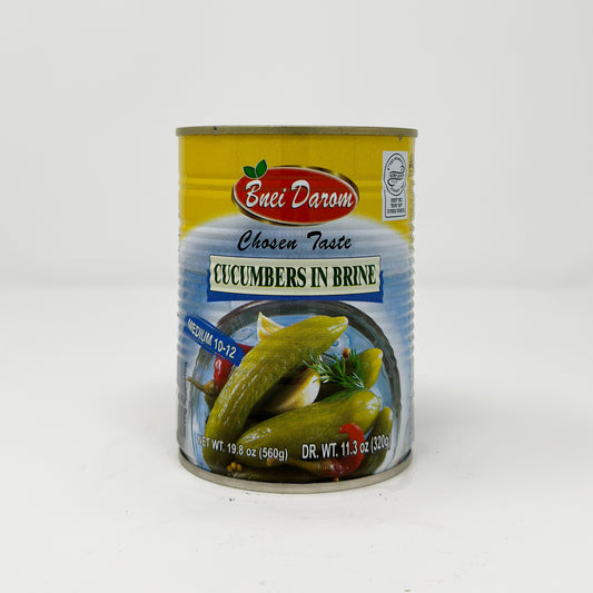Bnei Darom Cucumbers In Brine Medium 19.8 oz