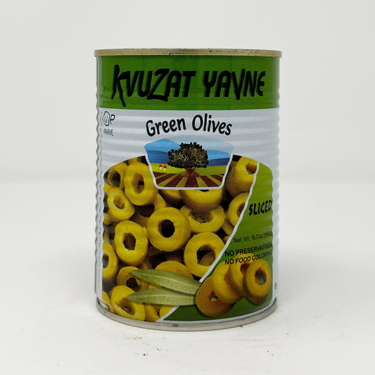 Kvuzat Yavne Green Olives Sliced 19.7 oz