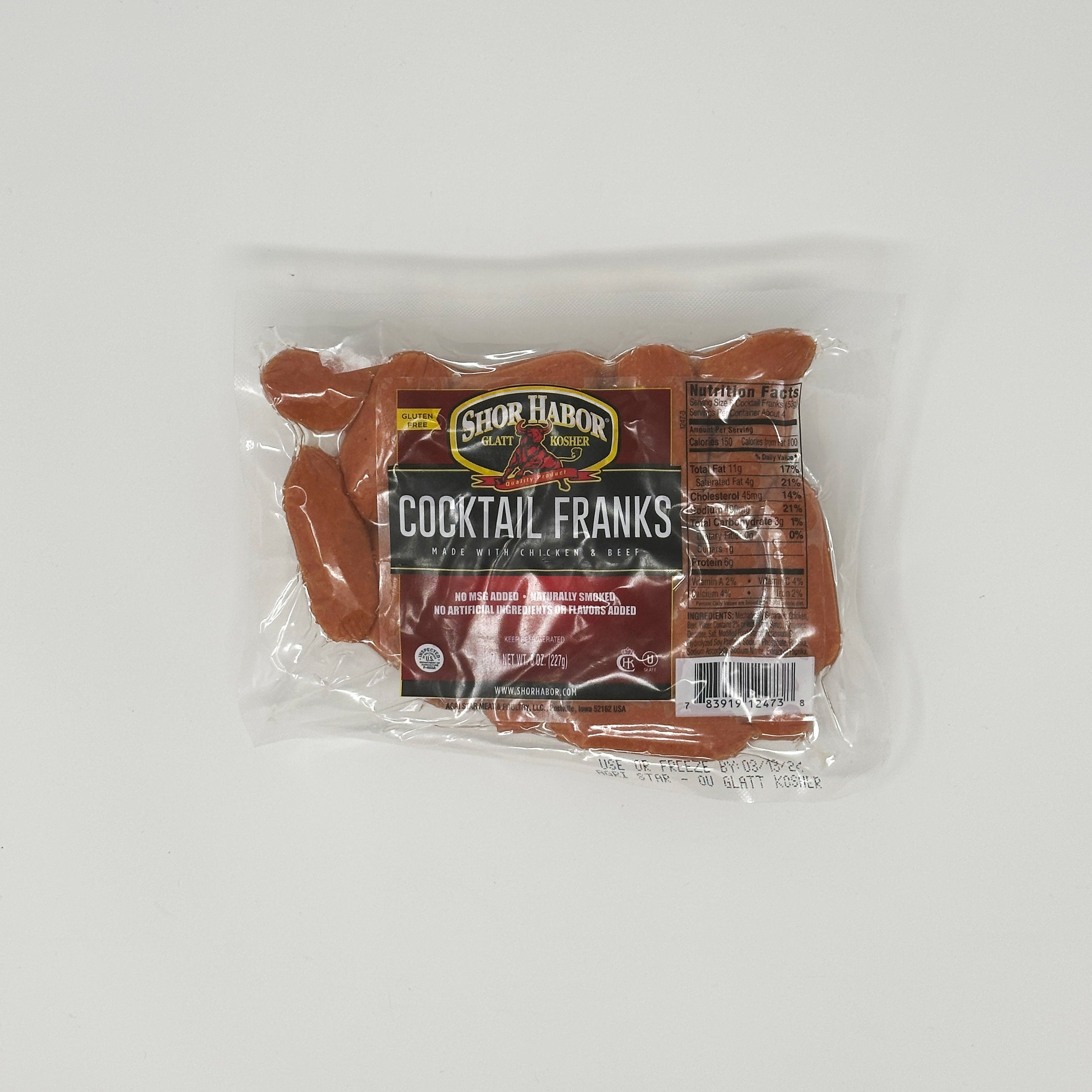 Shor Habor Cocktail Franks Chicken 8oz– Miami Kosher Food
