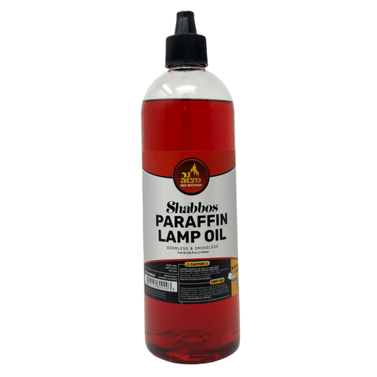 Ner Mitzvah Shabbos Paraffin Lamp Oil Red 32fl oz