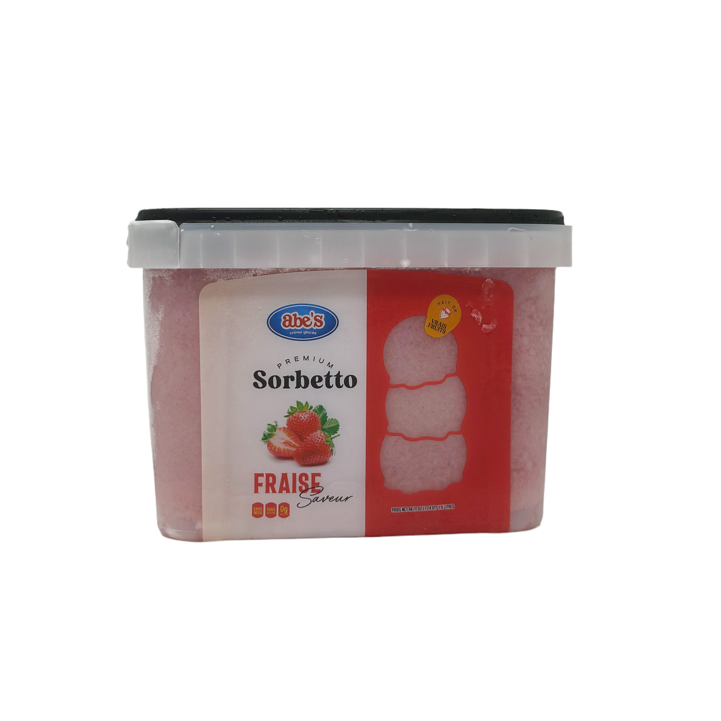 Abe's Sorbetto Strawberry 0.5 gal