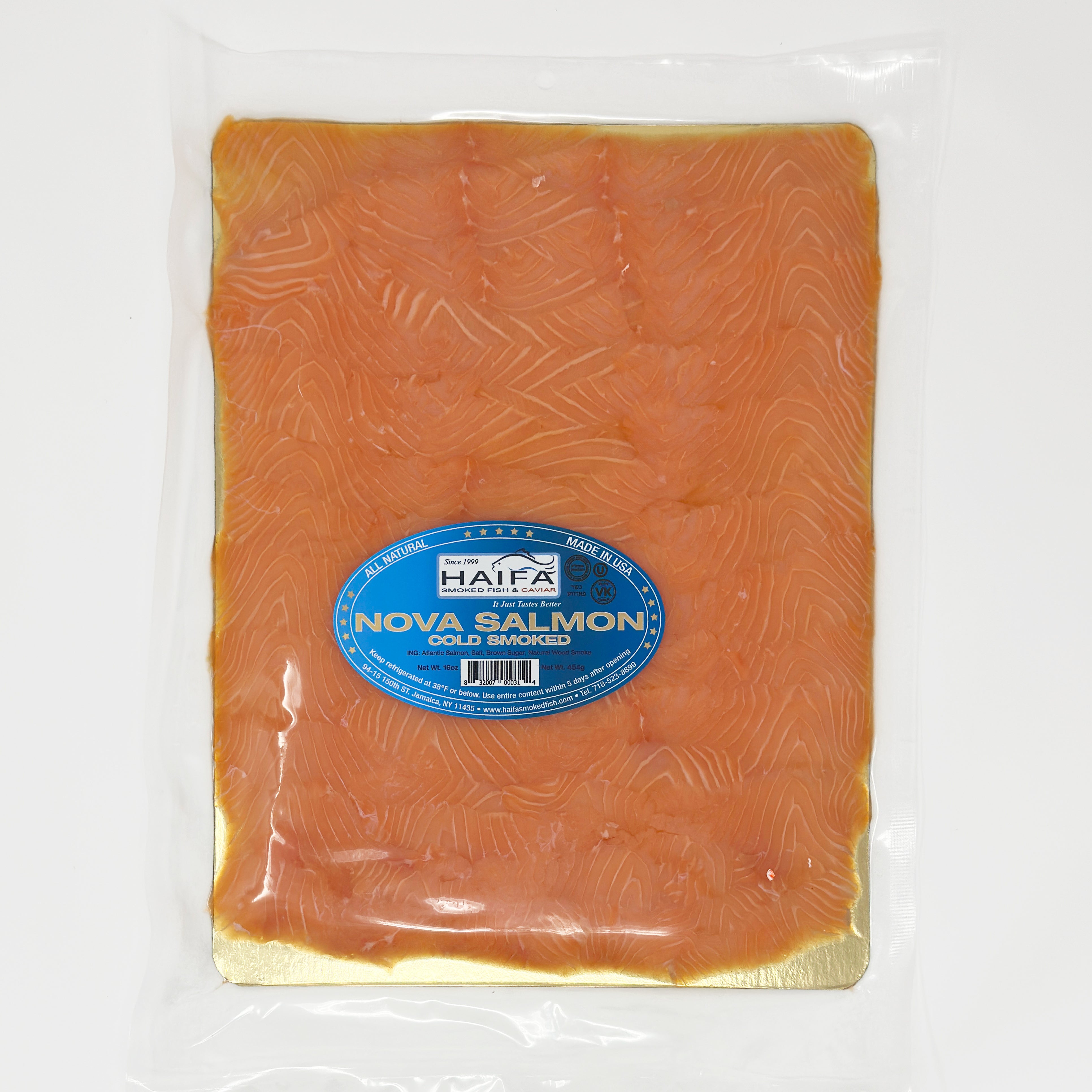Haifa Nova Salmon Cold Smoked 16oz– Miami Kosher Food