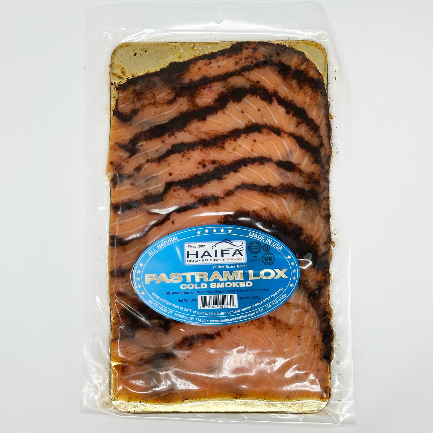 Haifa Pastrami Lox Cold Smoked 8 oz