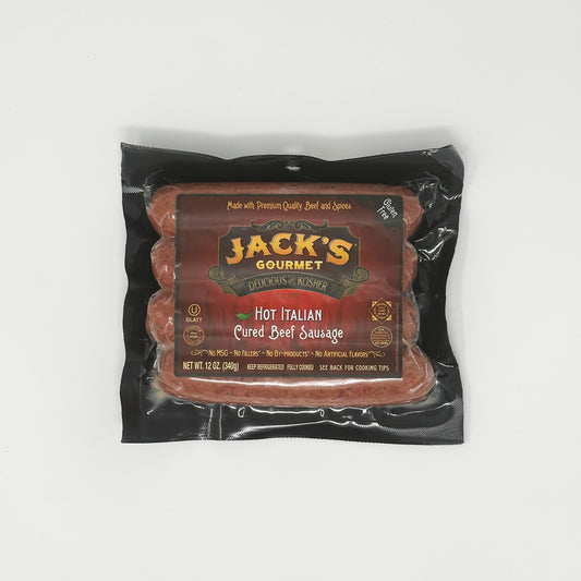 Jack's Gourmet Hot Cured Italian Beef Sausage 12 oz