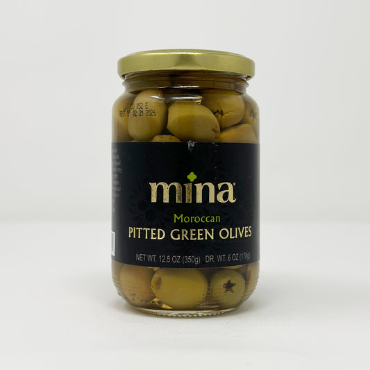 Mina Pitted Green Olives 12.5 oz