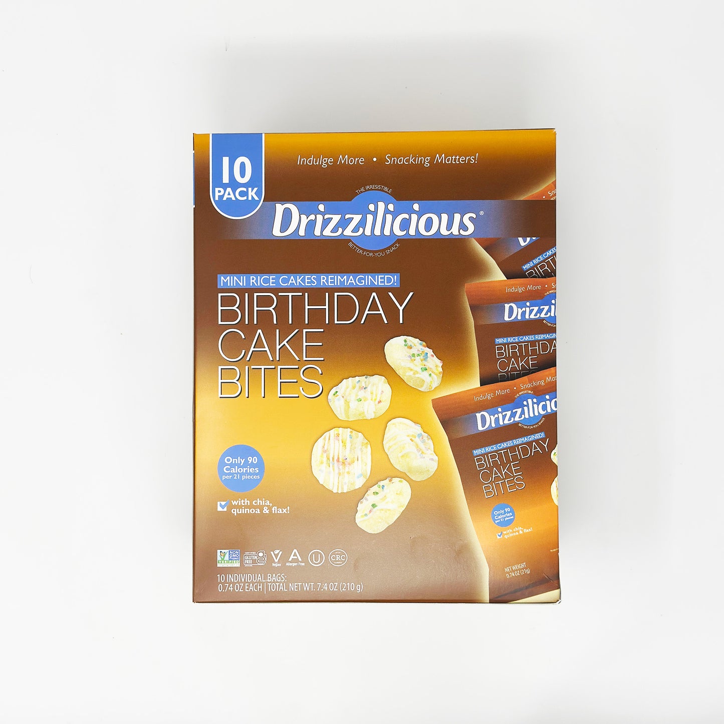 Drizzilicious Birthday Cakes Bites 10 pack 7.4 oz