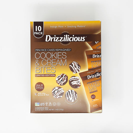 Drizzilicious Cookies & Cream Bites 10 Pack 7.4 oz