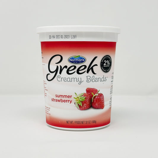 Norman's Greek Creamy Blends Strawberry Yogurt 32 oz