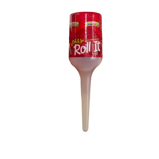  small red container labeled 'Roll It' with a clear plastic applicator