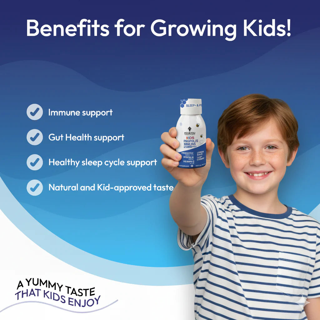 BEE & YOU Kids Propolis Immune NightTime Shots Probiotic 12 Pack