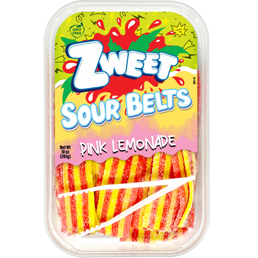 Zweet Sour Belts Pink Lemonade 10 oz