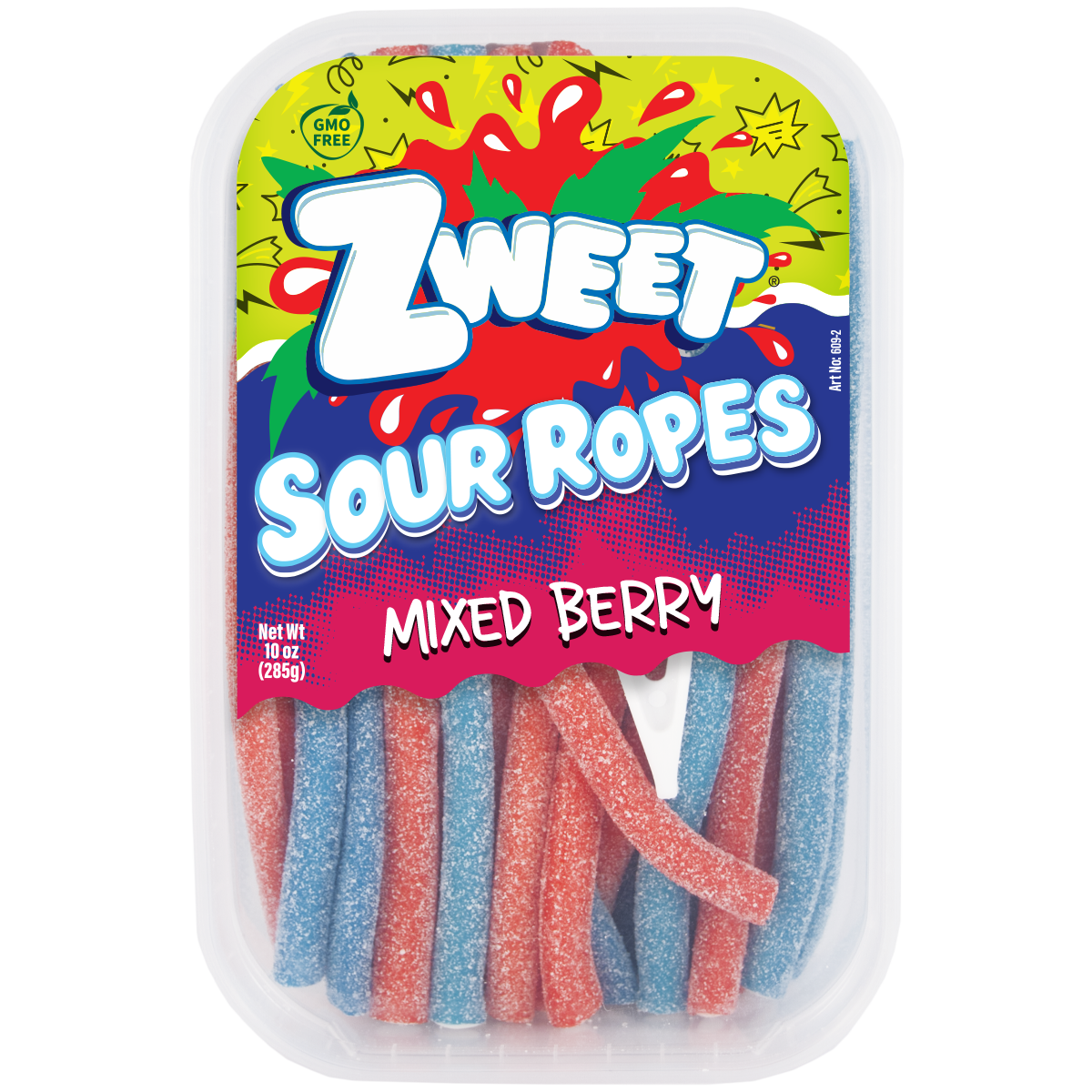 Zweet Filled Sour Ropes Mixed Berry 10 oz