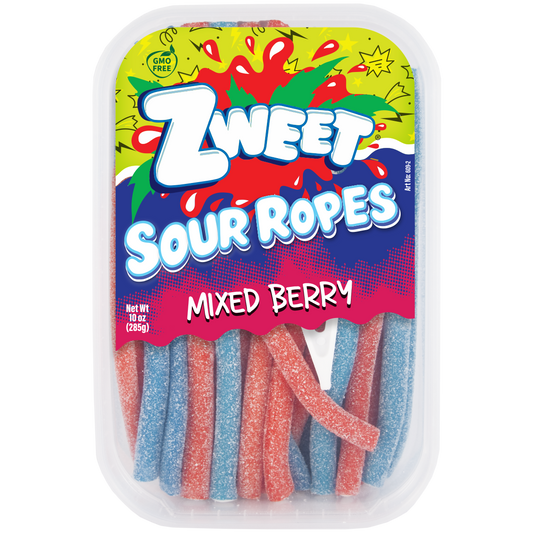 Zweet Filled Sour Ropes Mixed Berry 10 oz