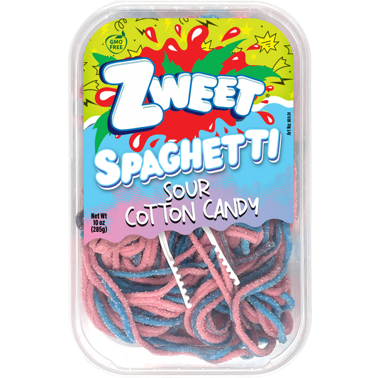 Zweet Sour Silly Spagetti Cotton  Candy 10 oz