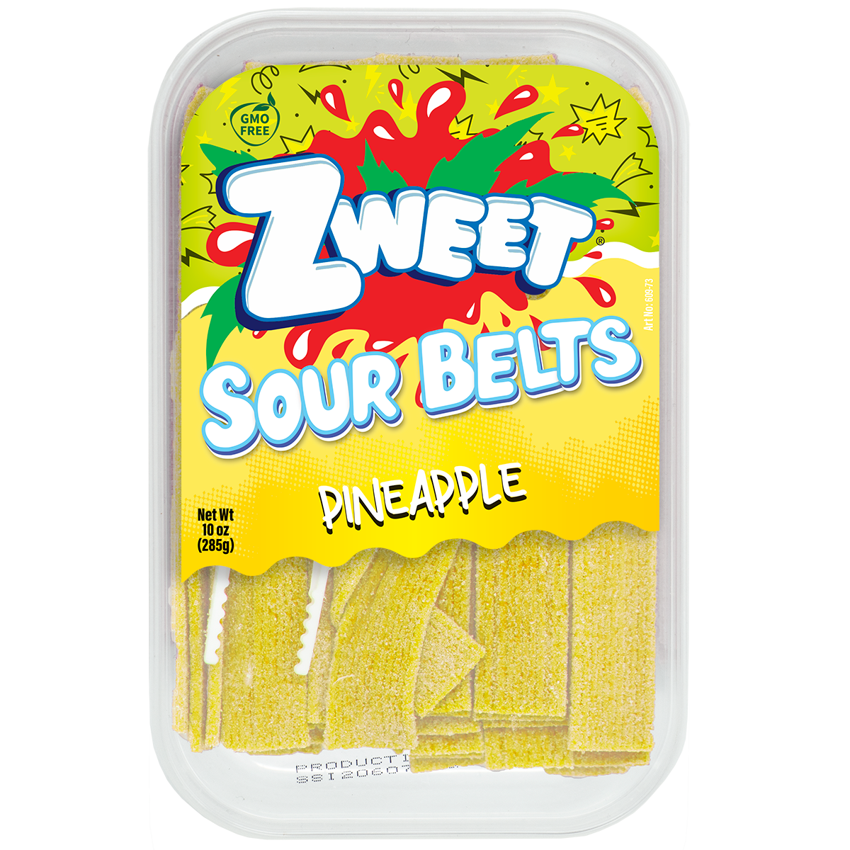 Zweet Sour Belts Pineapple 10 oz