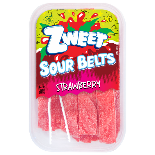 Zweet Sour Belts Strawberry 10 oz
