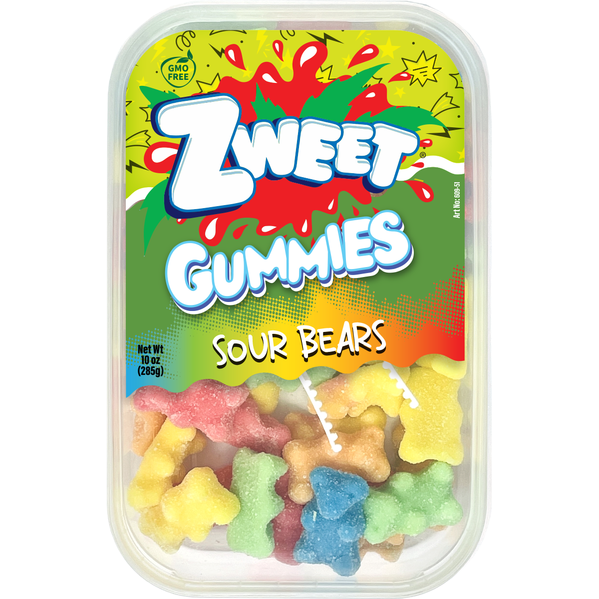 Zweet Gummies Sour Bears 10 oz