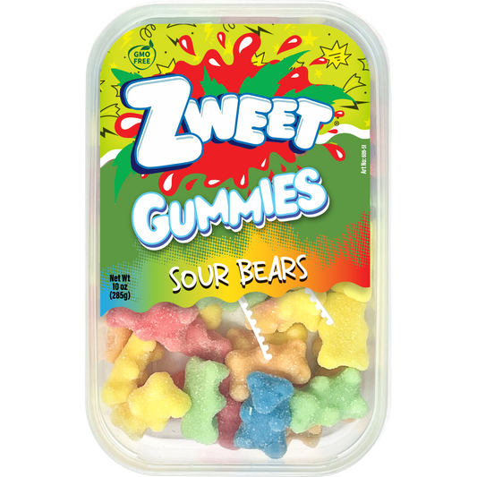 Zweet Gummies Sour Bears 10 oz