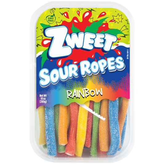 Zweet Filled Sour Ropes Rainbow 10 oz