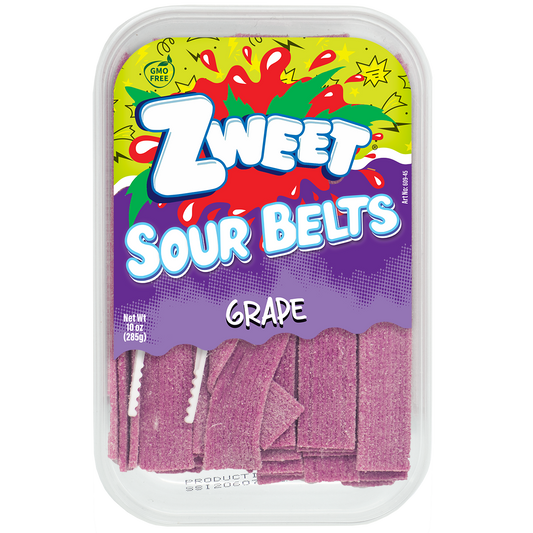 Zweet Sour Belts Grape 10 oz