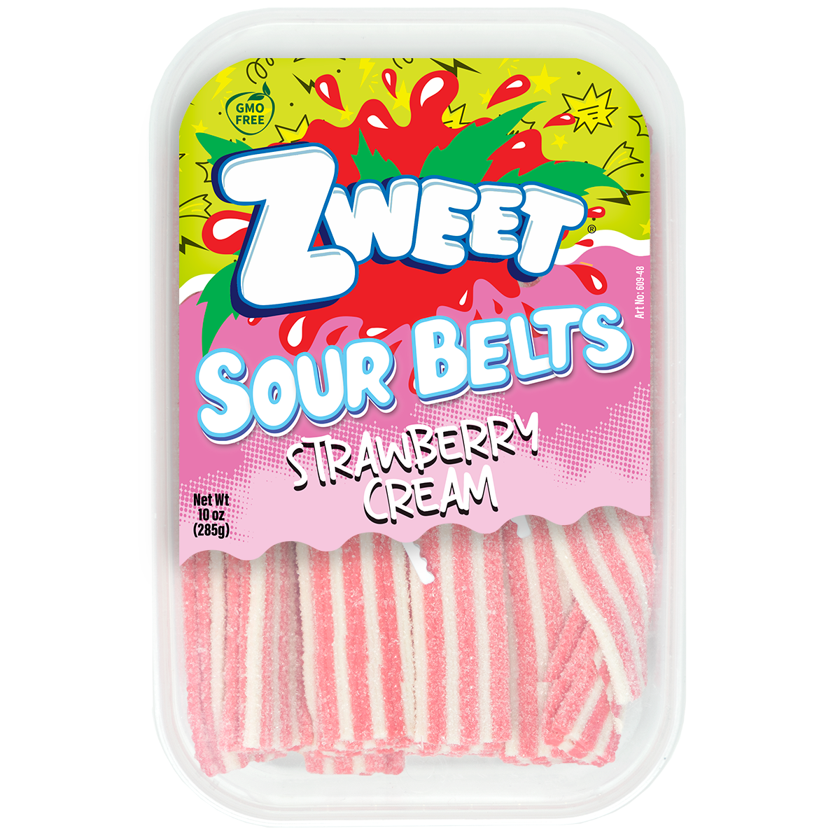 Zweet Sour Belts Strawberry Cream 10 oz