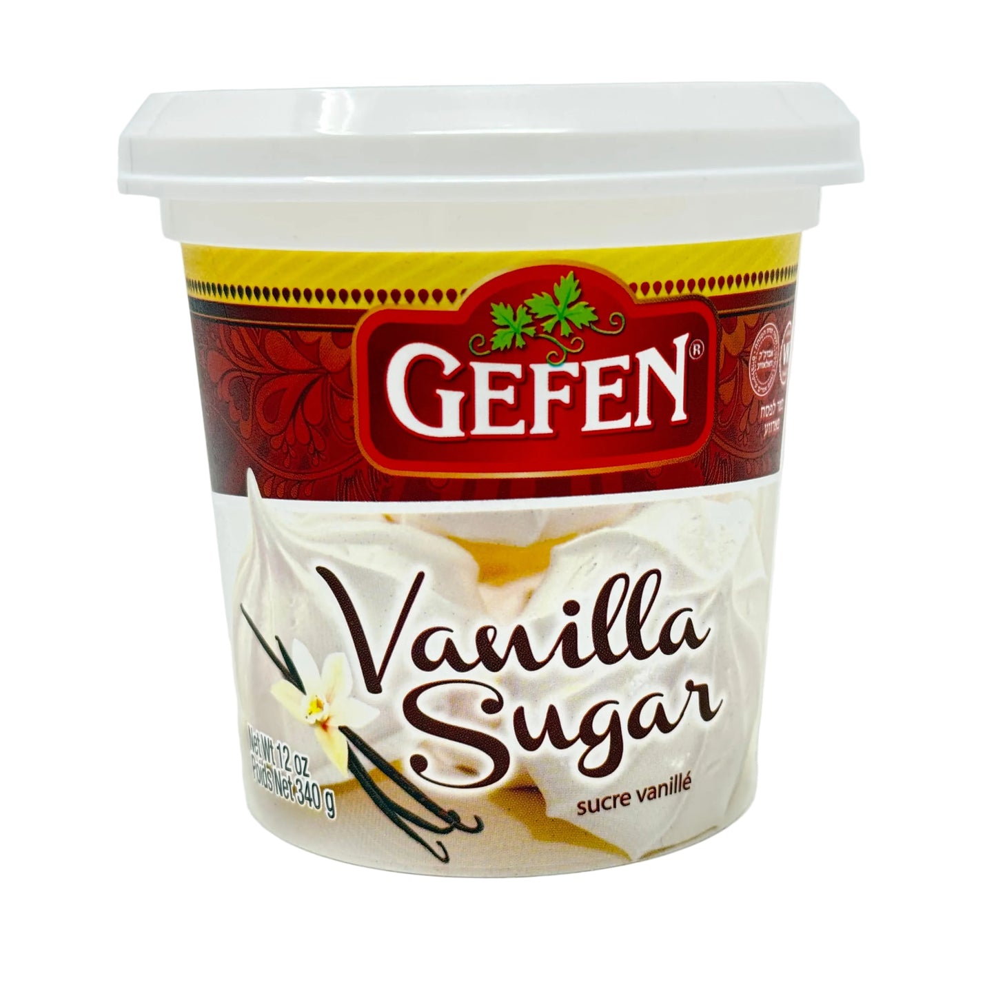Gefen vanilla sugar package on a white background