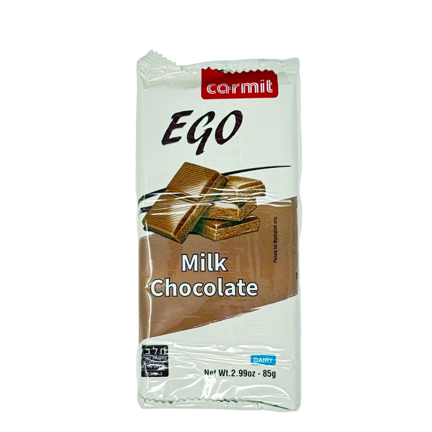 Carmit Ego Milk Chocolate packaging on a white background