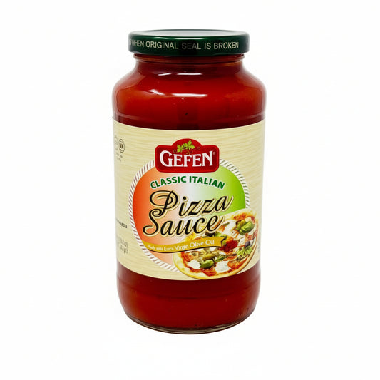 Jar of Gefen Classic Italian Pizza Sauce on a white background