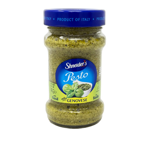 Jar of Schneider's Pesto alla Genovese on a white background