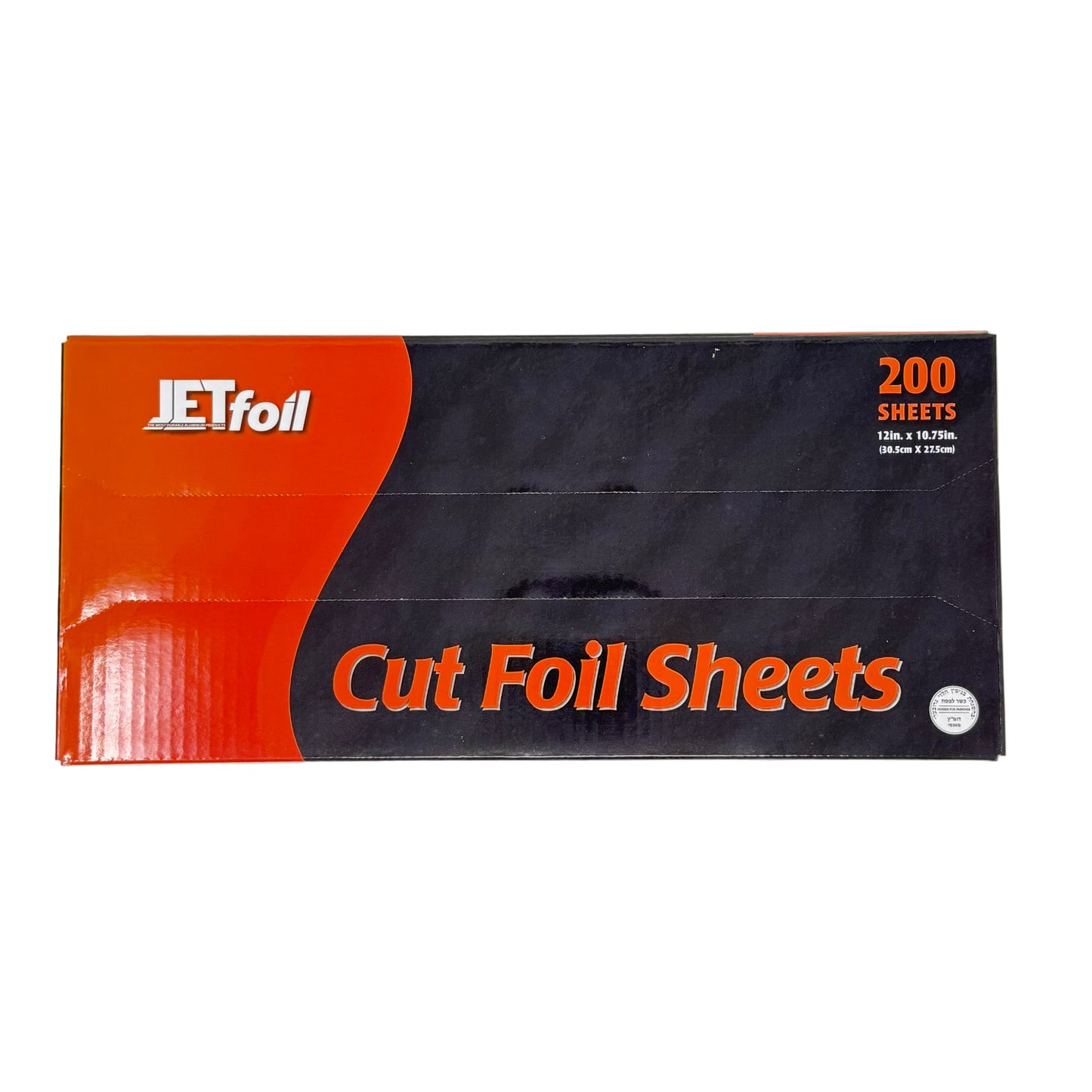 Box of Jetfoil cut foil sheets on a white background