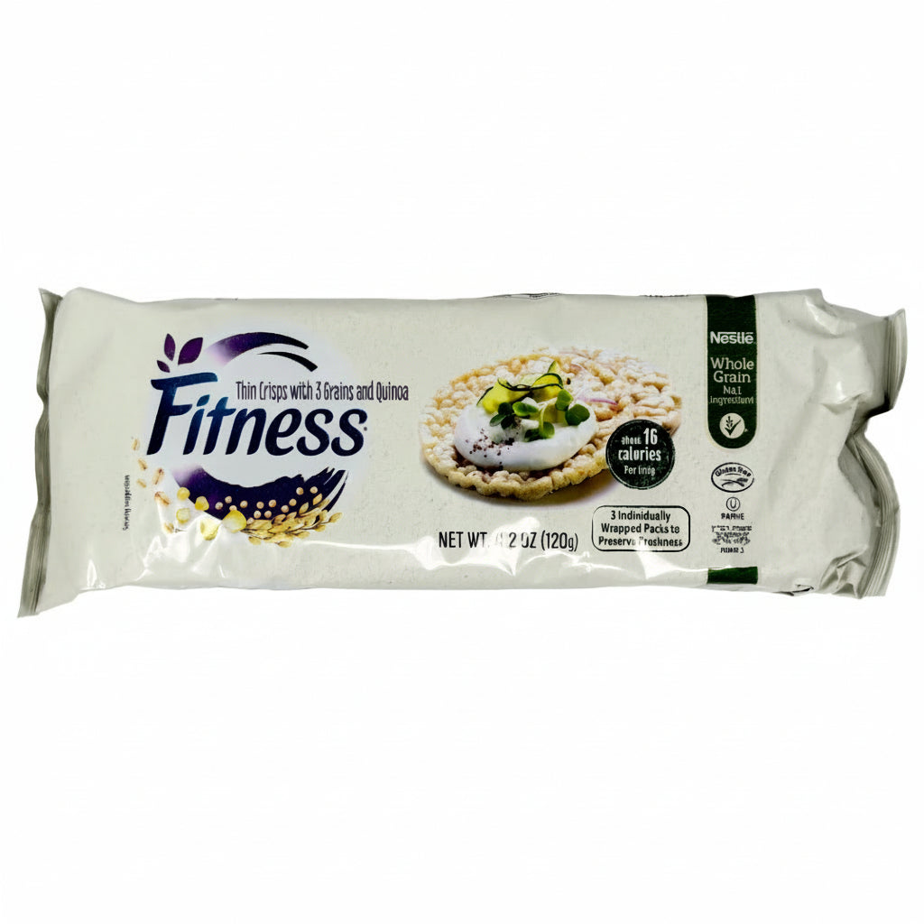 Packaged snack with Fitness branding on a white background