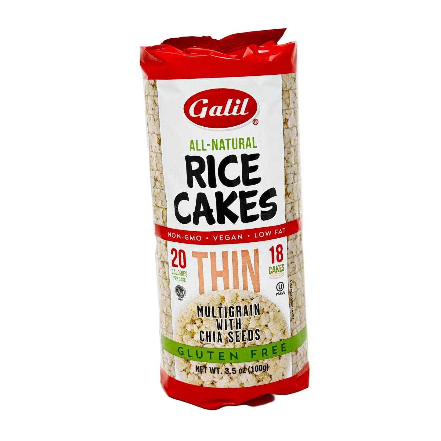 Galil All-Natural Rice Cakes packaging on a white background