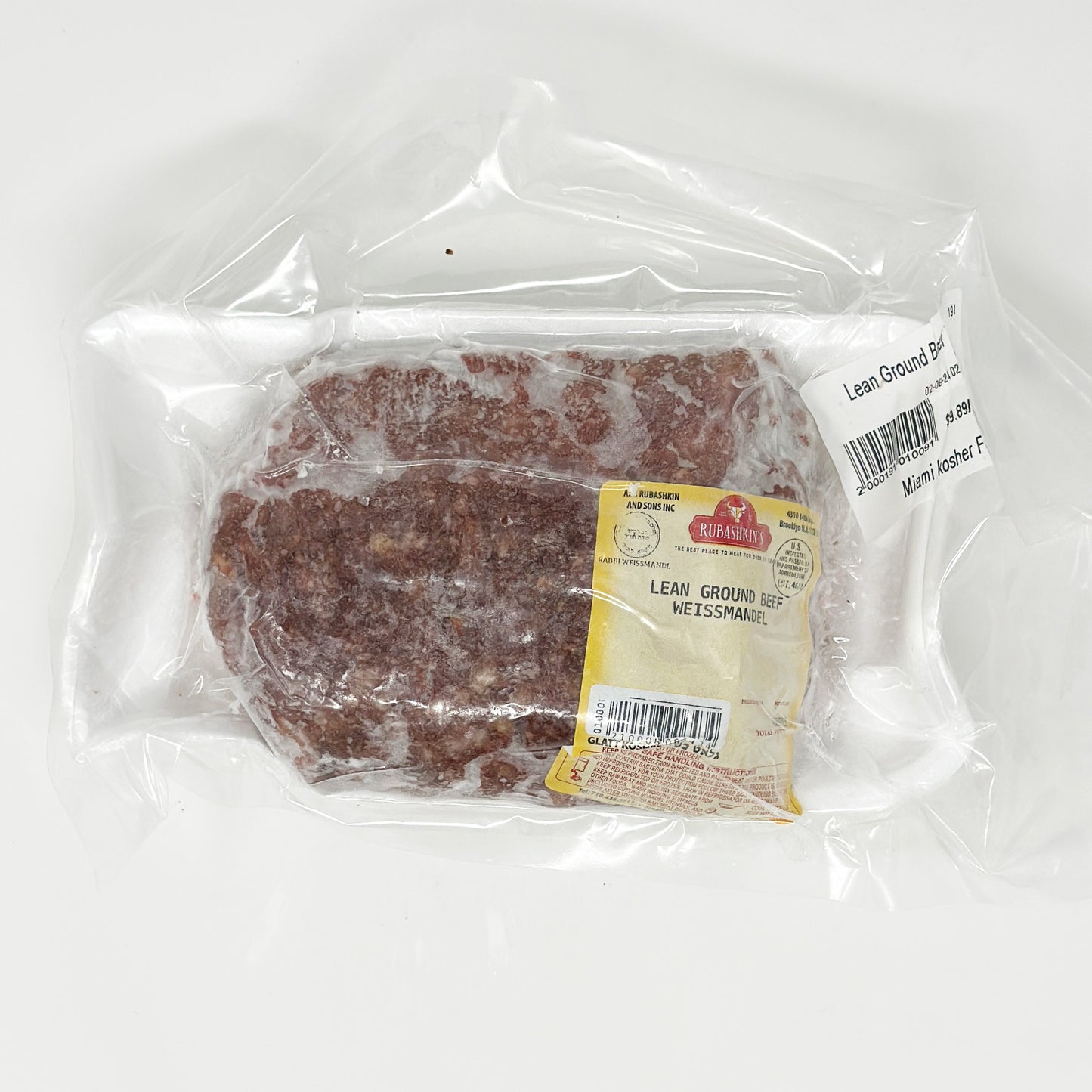 Rubashkin's Lean Ground Beef Frozen $9.89lb