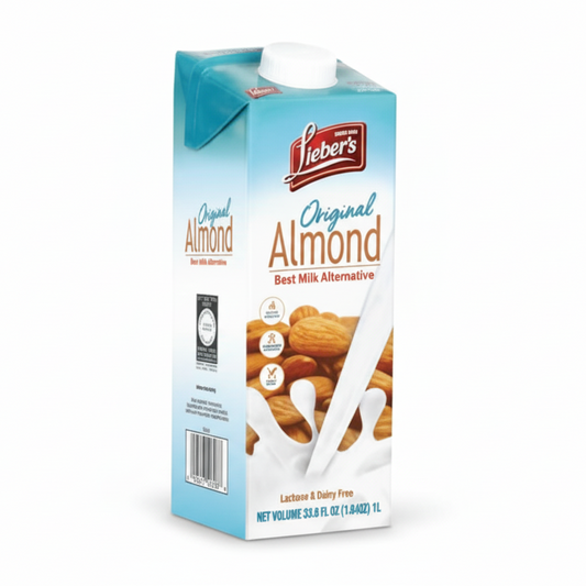 Box of Lебер's Original Almond milk alternative on a white background